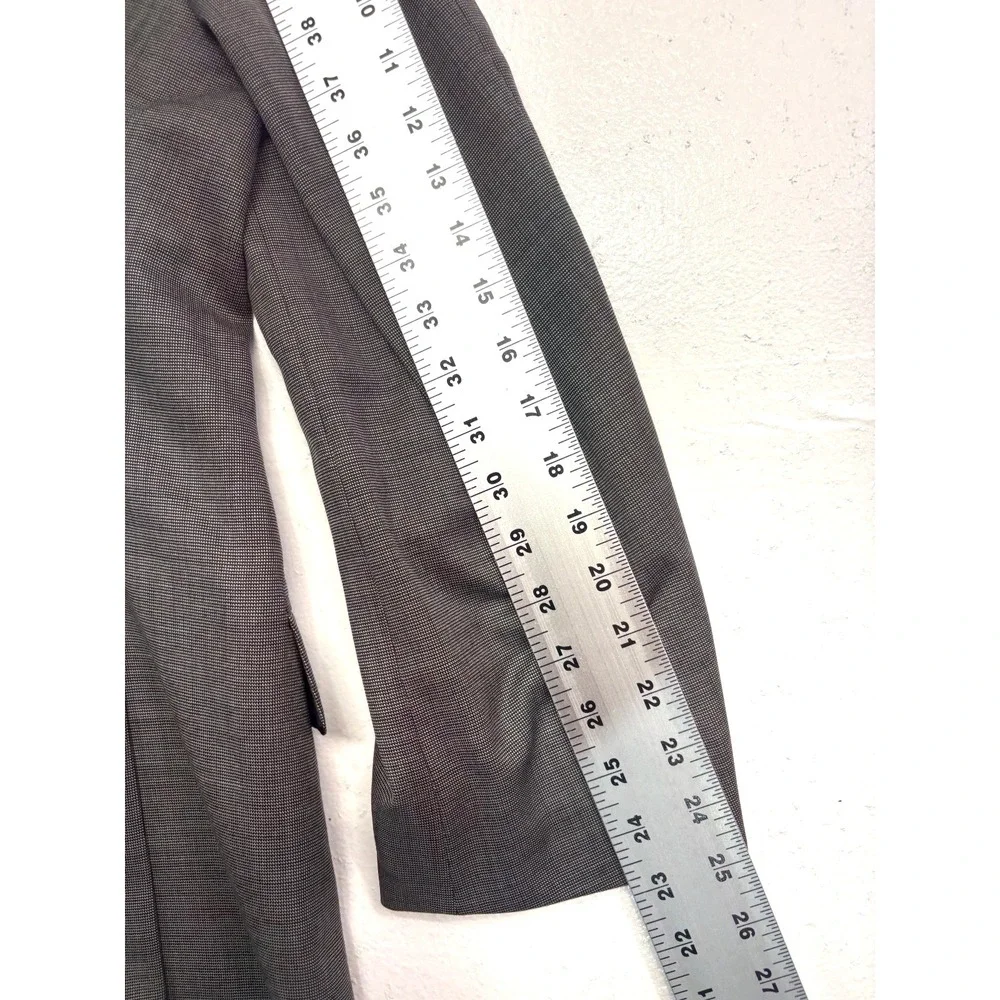 Joseph Abboud 44R 34x28 Slim Gray Micro Check 2pc Pant Suit All Season Wool USA
